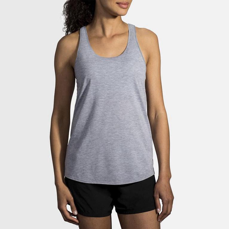 Brooks Distance Australia - Women's Running Tank Top - Grey (451379-LVT)